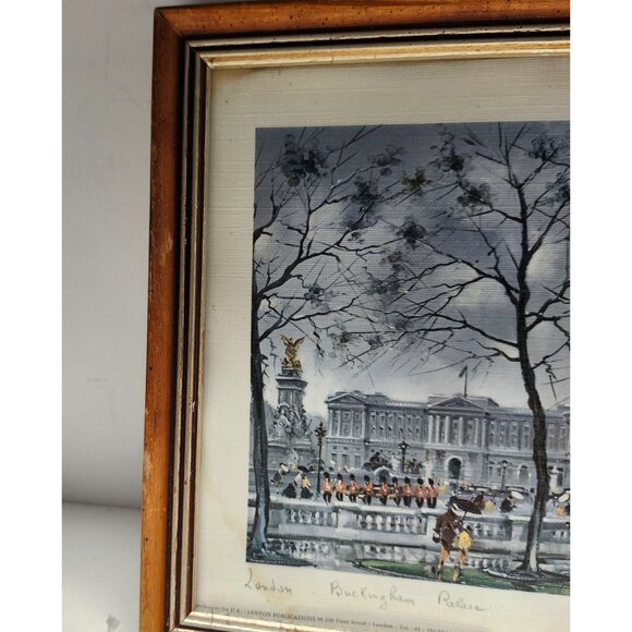 1976 Print Maurice Legendres Krisarts Buckingham Palace London Framed Vintage Ar - Picture 2 of 7